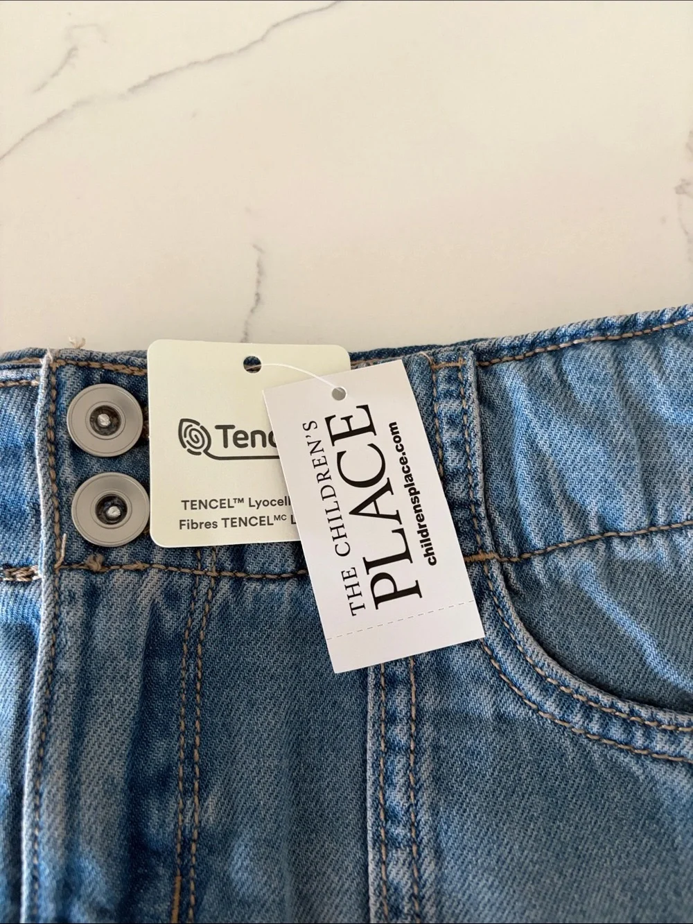 The Children's Place Light Blue Denim Pleated Skirt